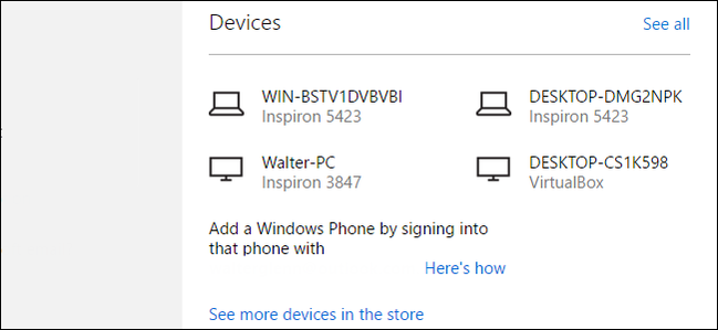Microsoft Account - Devices