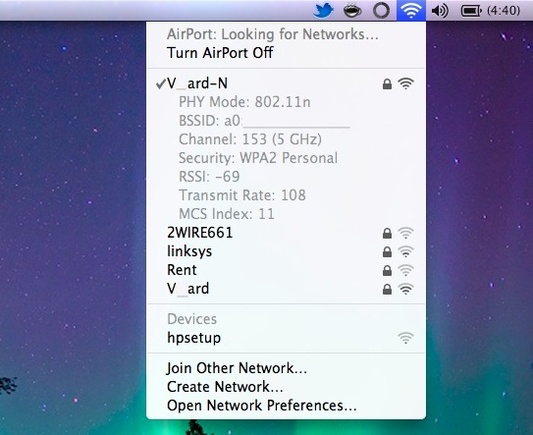 MAC OS Network Preferences 
