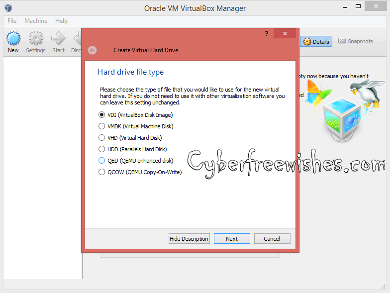 VirtualBox Disk Image File Type