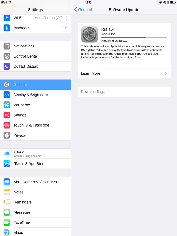 iOS 8.4 update