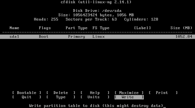 Write Partition Disk Drive