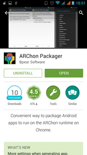 Chrome APK Packager