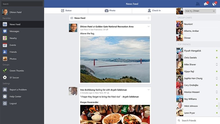 Facebook Official App For Windows 8.1