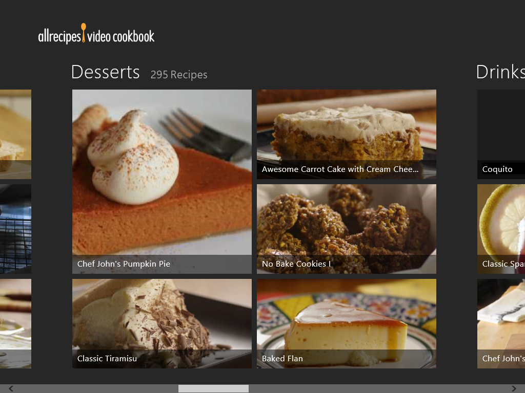 Allrecipes Video Cookbook for iOS, Android, Windows Phone & Windows 8