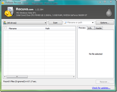 Recover files
