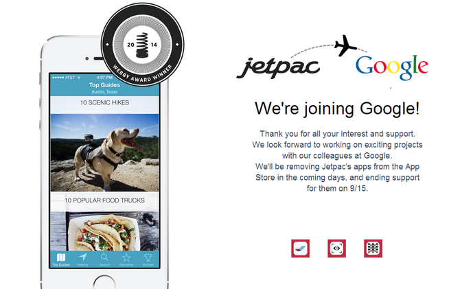 Jetpac joining Google
