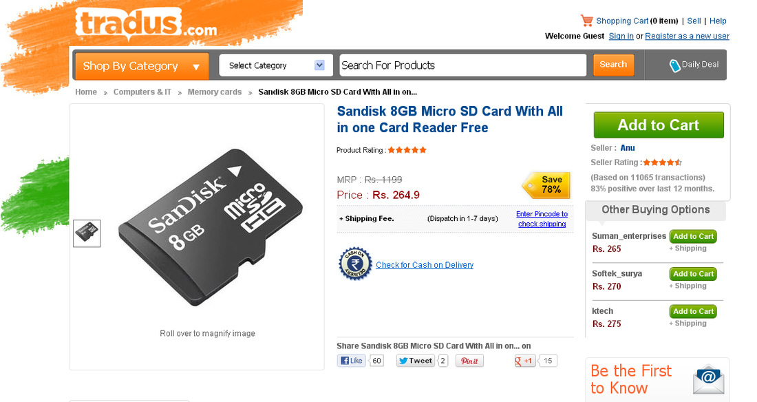 Tradus - 8GB Micro SD Card 