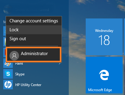 Administrator Account on Windows 10