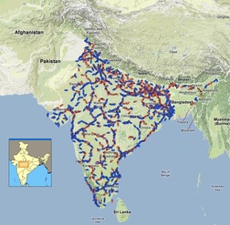Indian Trains Geographical Location - Rail Radar