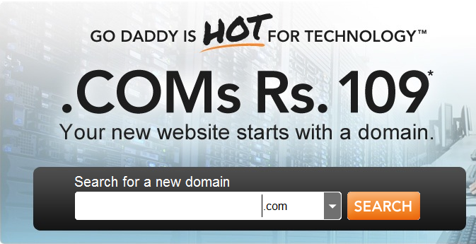 Godaddy Hot Rs 109 Domain Registration