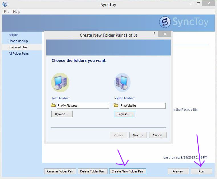 Synctoy 2.1 Folder Pairs (Sync, Echo, Contribute)