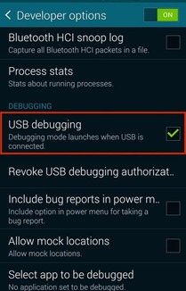 USB debugging