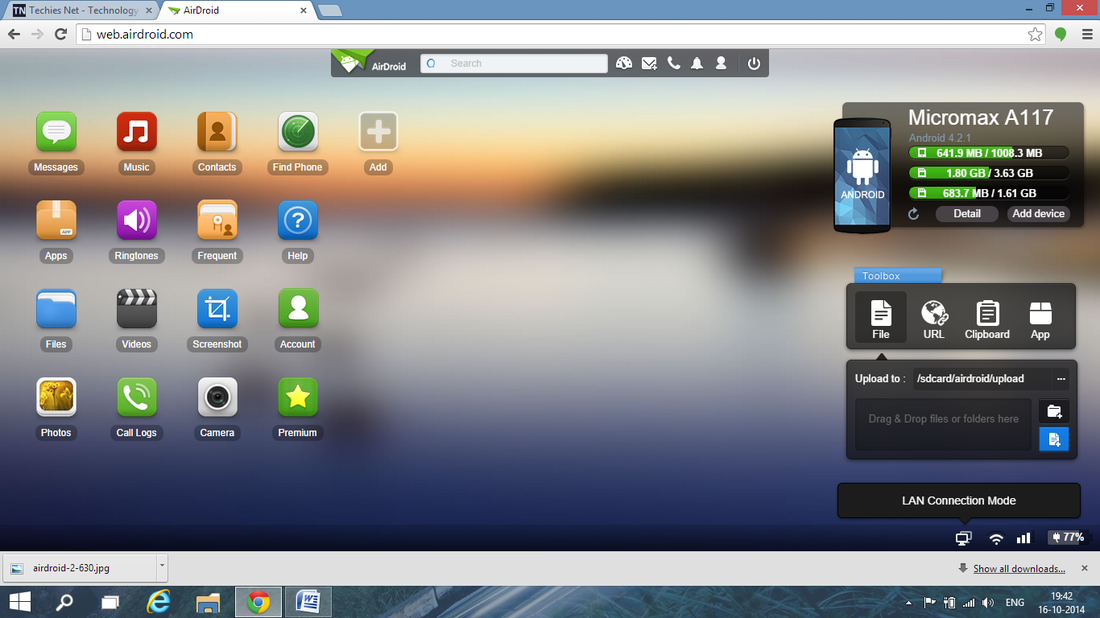 Access airdroid on computer