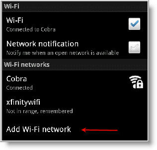 Add Wi-fi Network