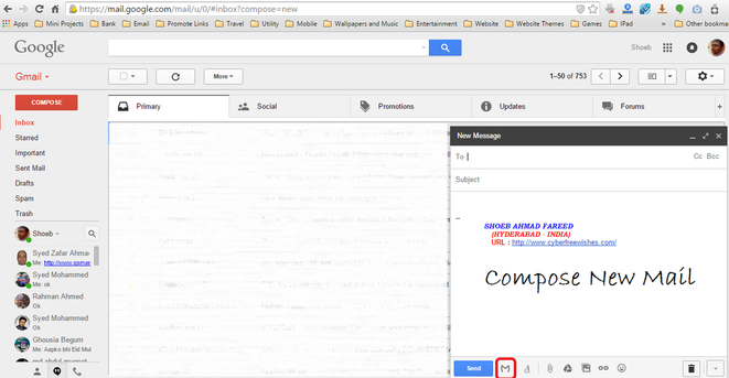 Compose HTML Gmail