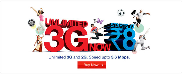 Free Unlimited 3G on Aircel (dial *122*456#)