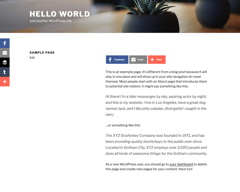 Wordpress Hello World