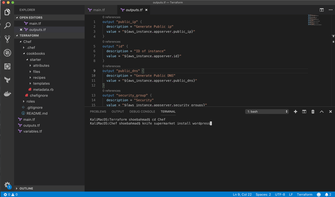 Visual Studio Code - Running Chef